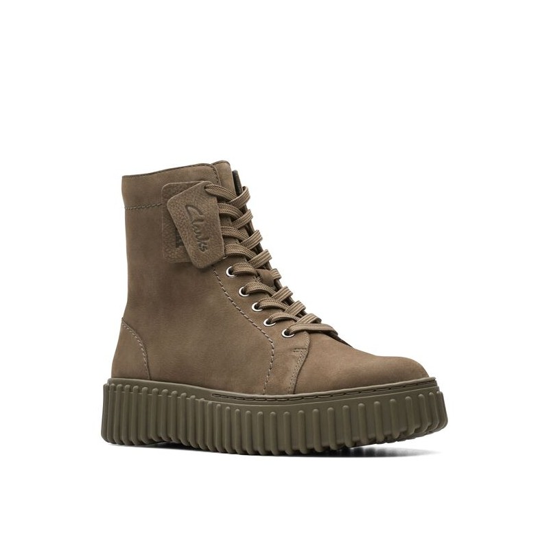 Bota nobuck cordones kaki